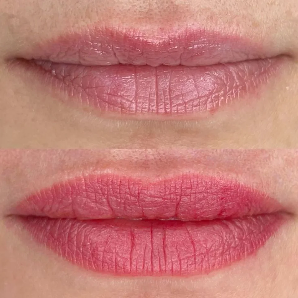 Перманент губ — до и после 2